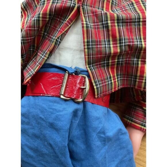 Vintage Howdy Doody Ventriloquist Doll With Blue Pants & Plaid Shirt - Picture 7 of 8